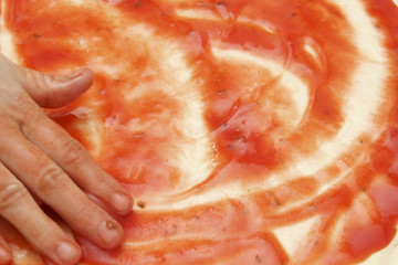 Making of bakery products in bakery shop