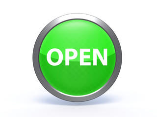 open circular icon on white background