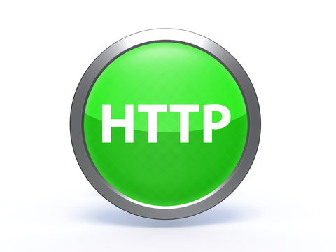 http circular icon on white background