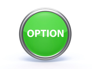 option circular icon on white background