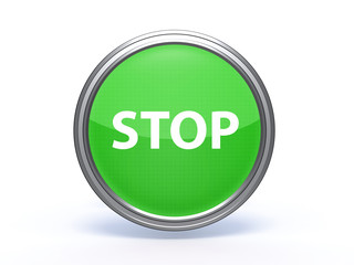 stop circular icon on white background