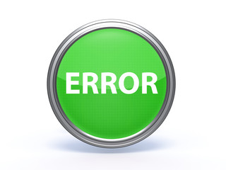 error circular icon on white background