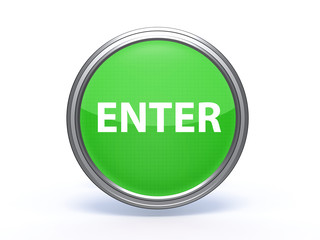 enter circular icon on white background