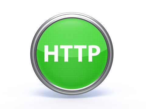 http circular icon on white background