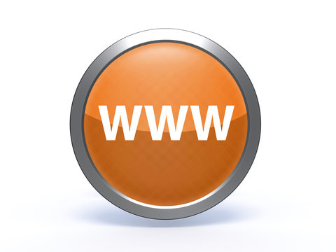 www circular icon on white background