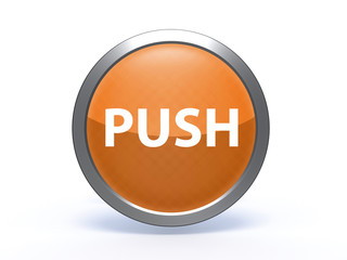 push circular icon on white background