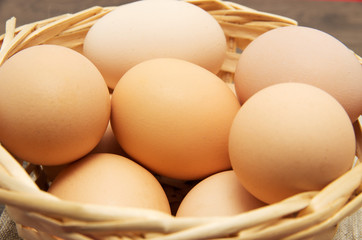 fresh brown eggs