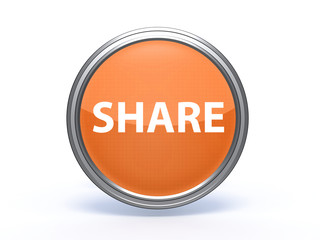 share circular icon on white background