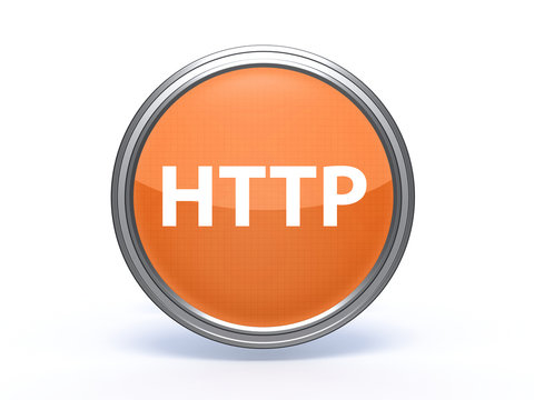 http circular icon on white background
