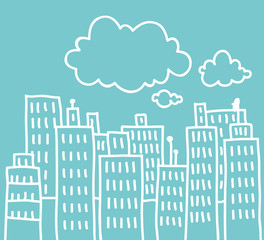 Fototapeta premium Doodle city