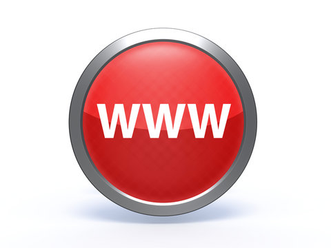 www circular icon on white background