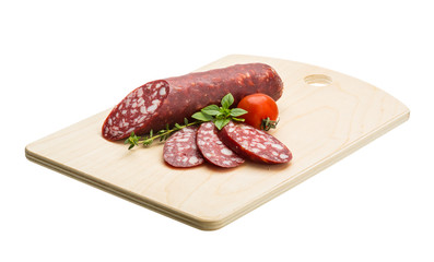 Salami sausages