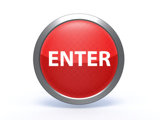 enter circular icon on white background
