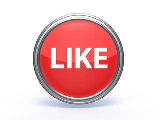 like circular icon on white background