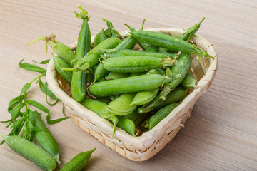 Green fresh peas