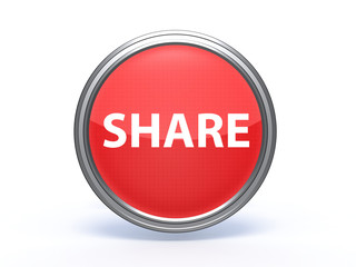 share circular icon on white background