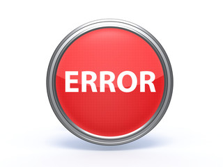 error circular icon on white background