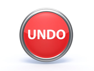 undo circular icon on white background