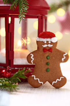 Christmas Decorations with Gingerbread cookie man