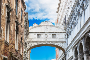 The Bridge of Sighs in Venice. Italy