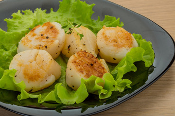 Grilled scallops