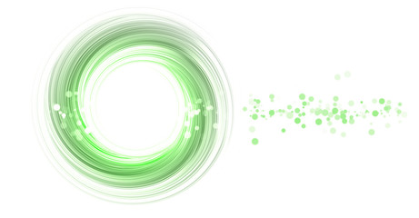 Green circle background