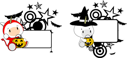 halloween costume unicorn baby cartoon