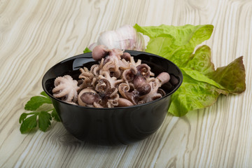 Boiled octopus