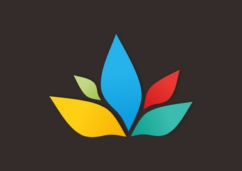 Fototapeta na wymiar color flower icon
