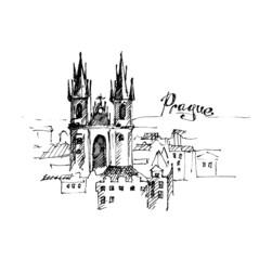 Prague - hand drawn