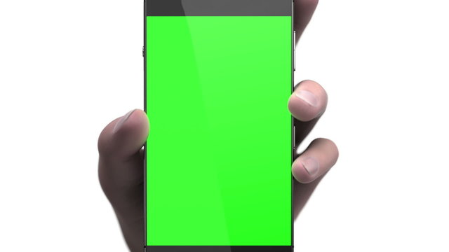 Smart phone isolated with chroma and tracking points