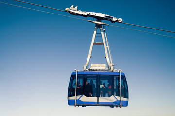 mountain lift (funicular) at the top