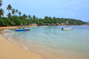 Fototapeta na wymiar Unawatuna beach in Sri Lanka