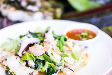 Squid Spicy Salad ,Thai seafood