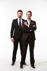 two businessman standing