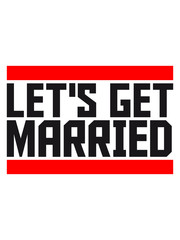Lets get married logo design