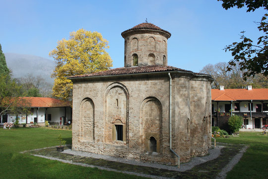 Picture of Zemen monastery in Bulgaria in autumn