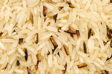 brown and black rice