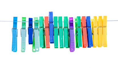 Colorful clothespins
