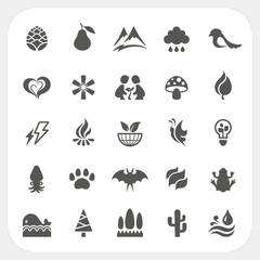 Nature icons set