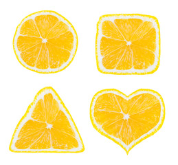 Obraz premium Shapes of lemon fruit