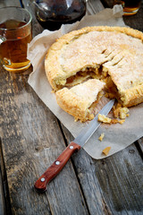 Traditional homemade American apple pie