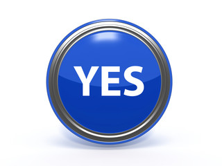 yes circular icon on white background