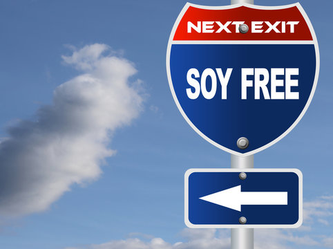 Soy free road sign