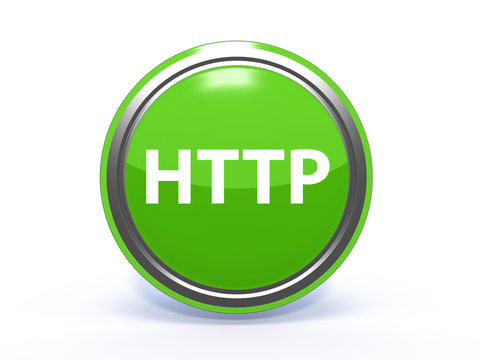 http circular icon on white background