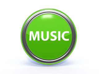 music circular icon on white background