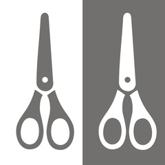 Icono tijeras cerradas BN