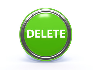 delete circular icon on white background