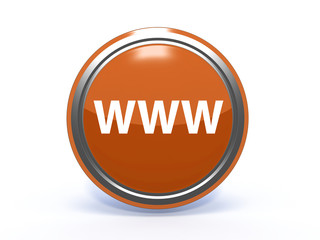 www circular icon on white background