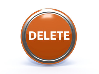 delete circular icon on white background